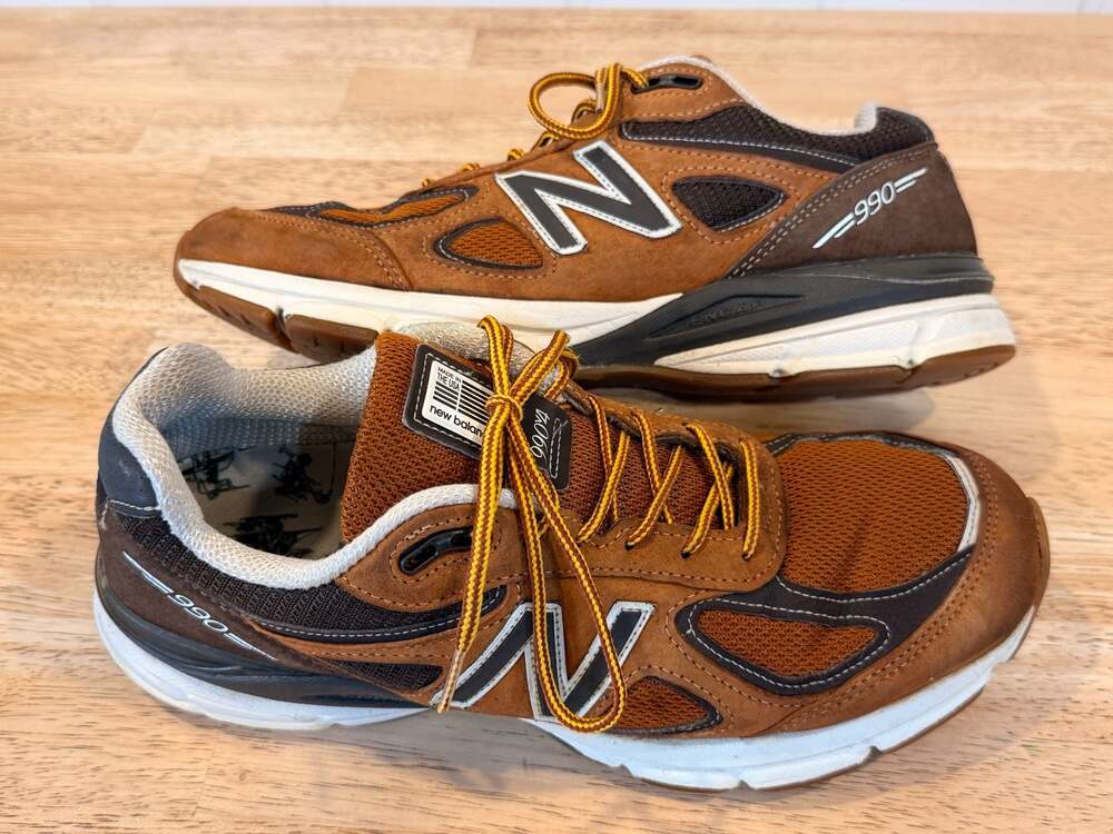 New Balance x L.L. Bean 990v4 Made in USA Brown Sneakers - Picture 2 of 9